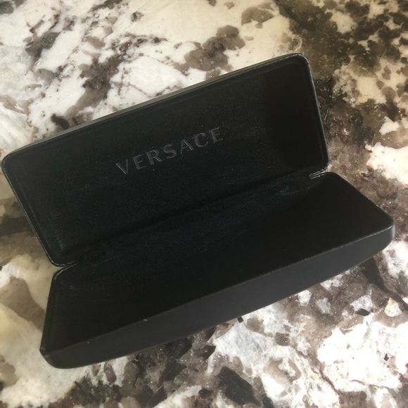 Versace Hard Clamshell Sunglass Eyeglass Case with Gold Logo - Picture 5 of 8